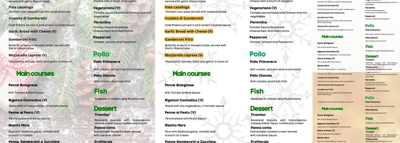 Asiana Indian Cuisine Menu