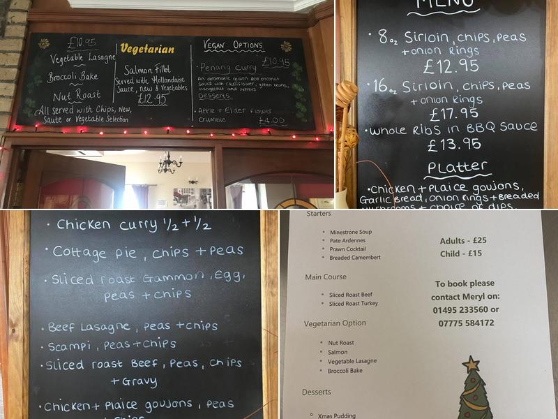 Travellers Rest Restaurant Menu