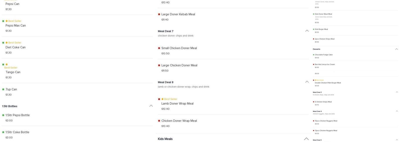 Abertillery Kebab House Menu