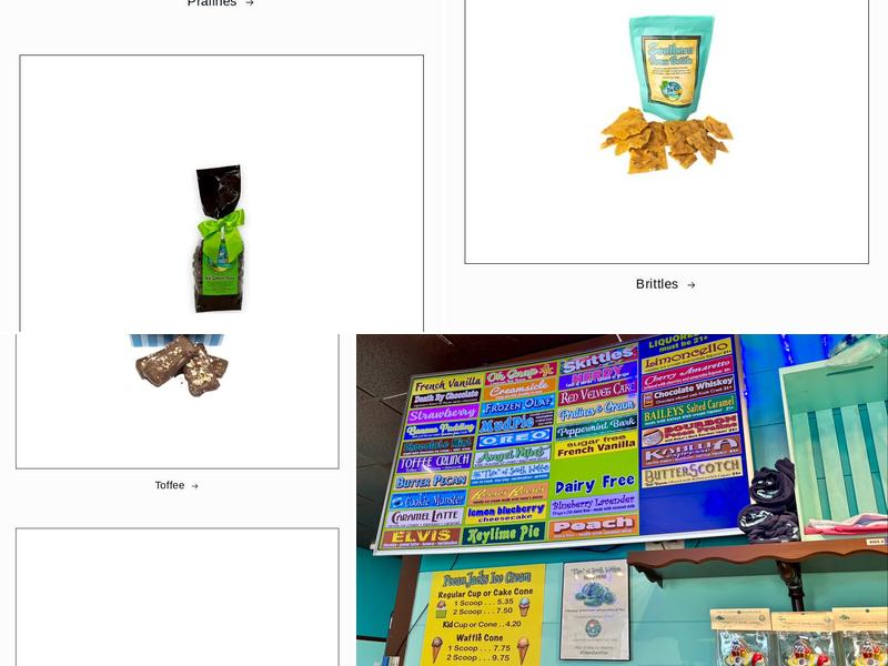 Pecan Jacks Ice Cream & Candy - Santa Rosa Beach Menu