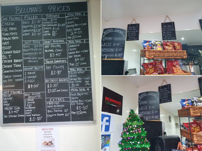 Bellmans Baguette Bar Menu