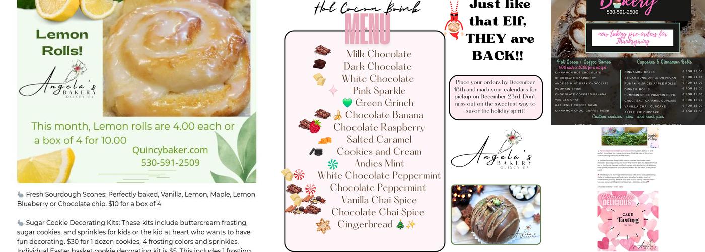 Angela's Bakery Menu