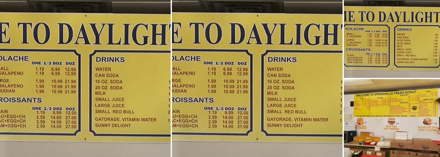 NICKY’S FRESH DONUTS Menu