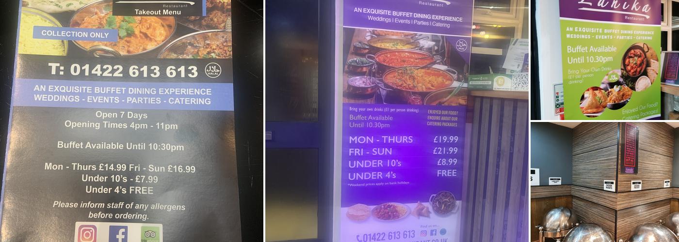 Lanika Restaurant Menu