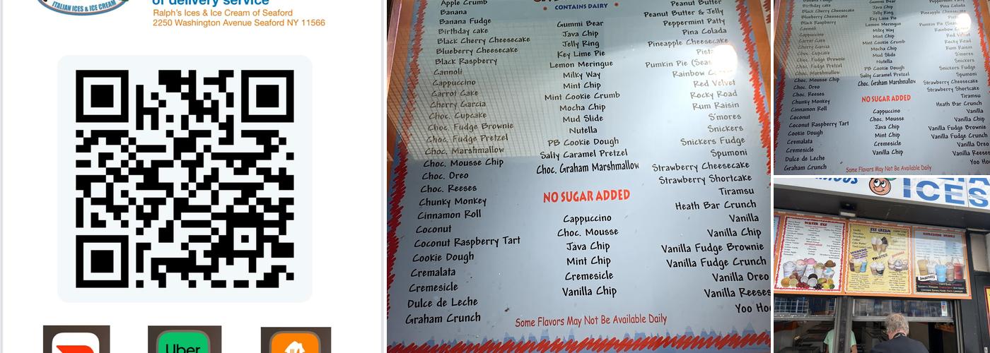 Ralph's Italian Ices Merrick Menu