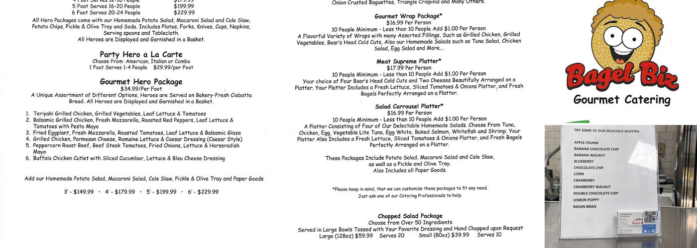 Bagel Biz Menu