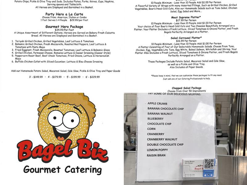 Bagel Biz Menu