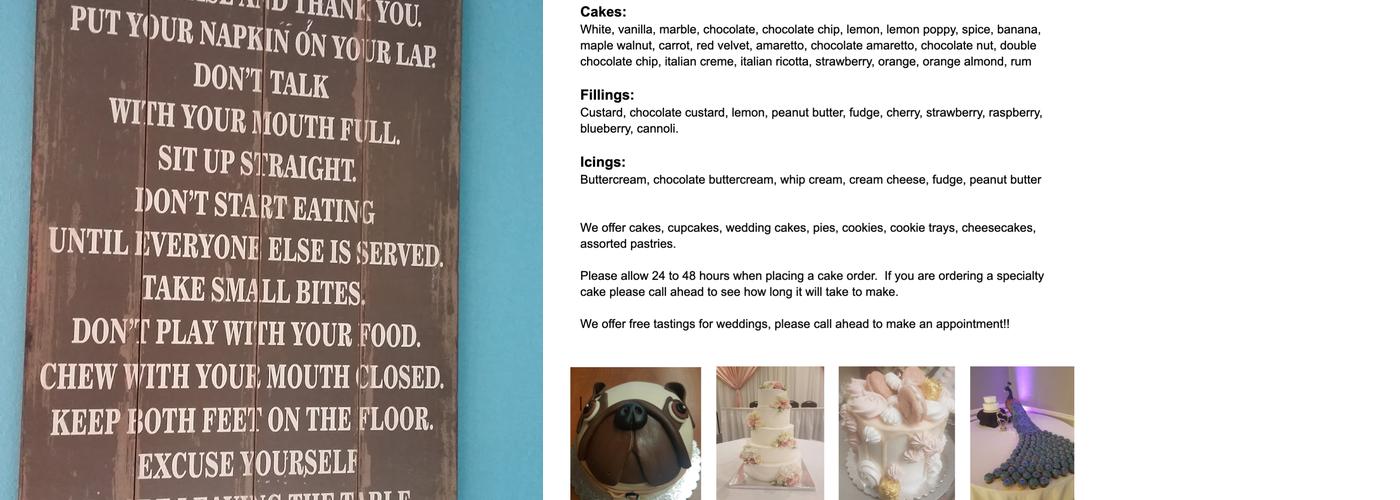 Baked By Camille Menu