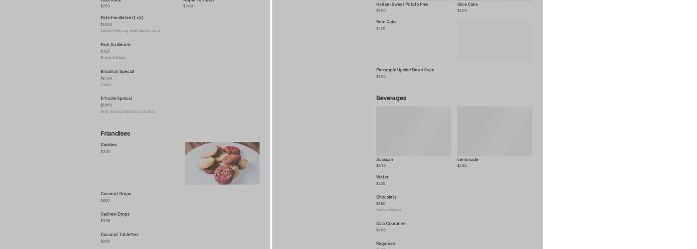 La Ronde Bakery Menu