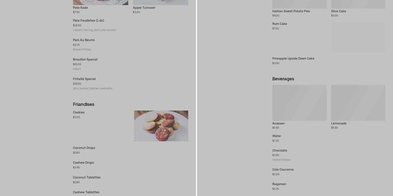 La Ronde Bakery Menu