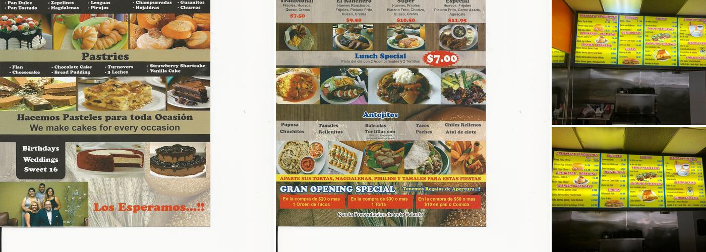 Chapines Bakery Menu