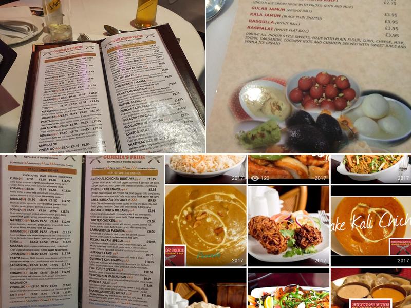 Gurkha's Pride Menu