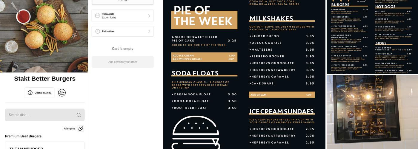 Stakt Better Burgers Menu