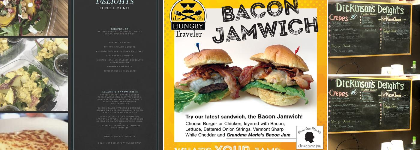 Dickinson's Delights Menu