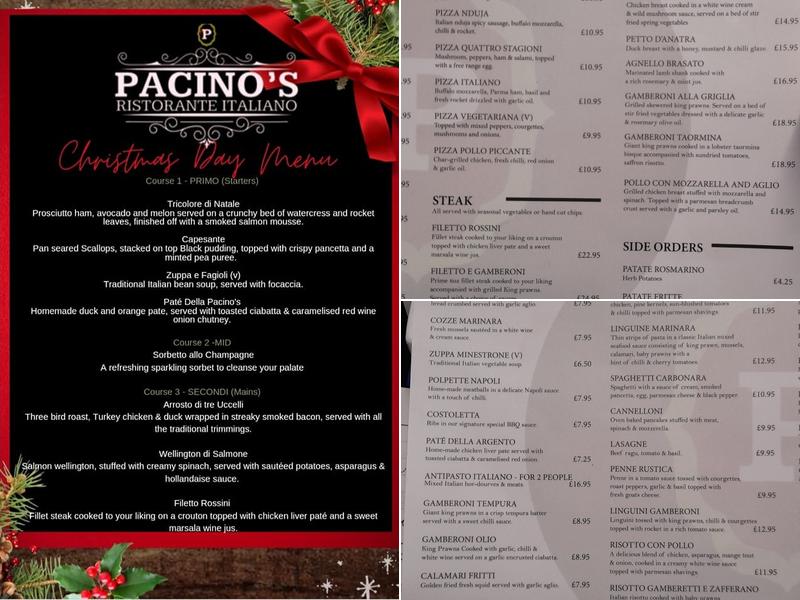 Pacino’s Ristorante Italiano Menu