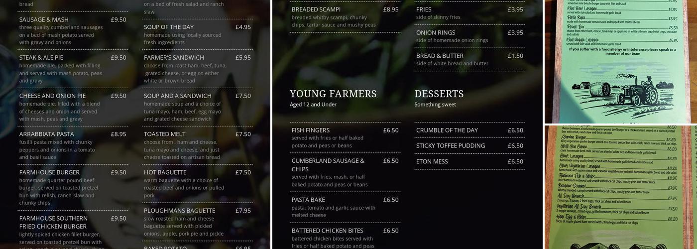 The Tractor Shed Bistro Menu