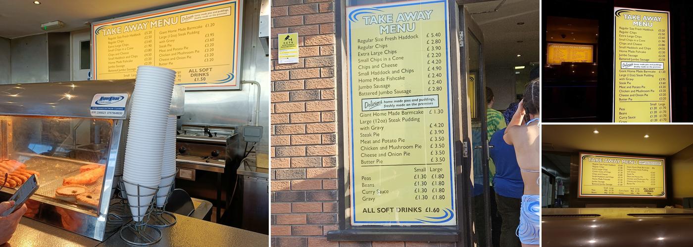 The Top Chippy Menu