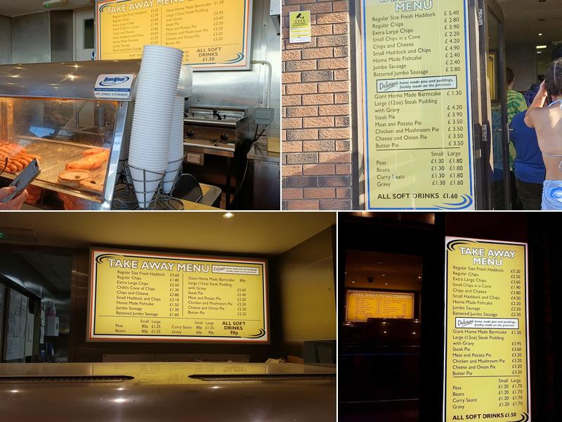 The Top Chippy Menu