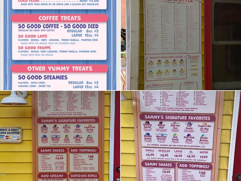 Sammy's So Good Menu