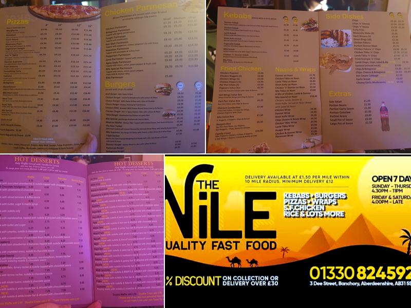 Shakes 'n' Cakes @ The Nile Menu