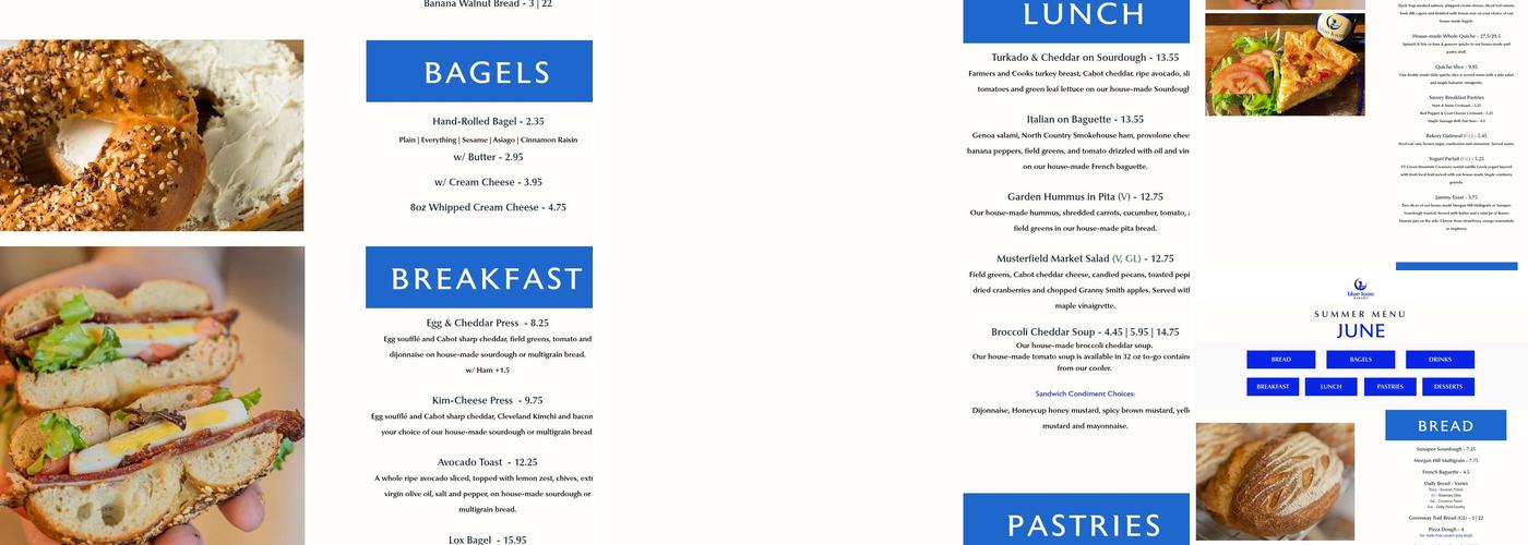 Blue Loon Bakery Menu