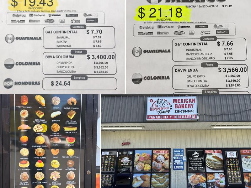 Panaderia y Tortilleria La Independencia Menu