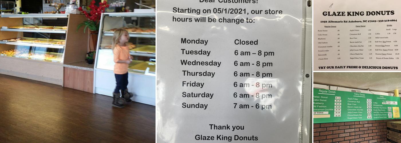 Glaze King Donuts Menu