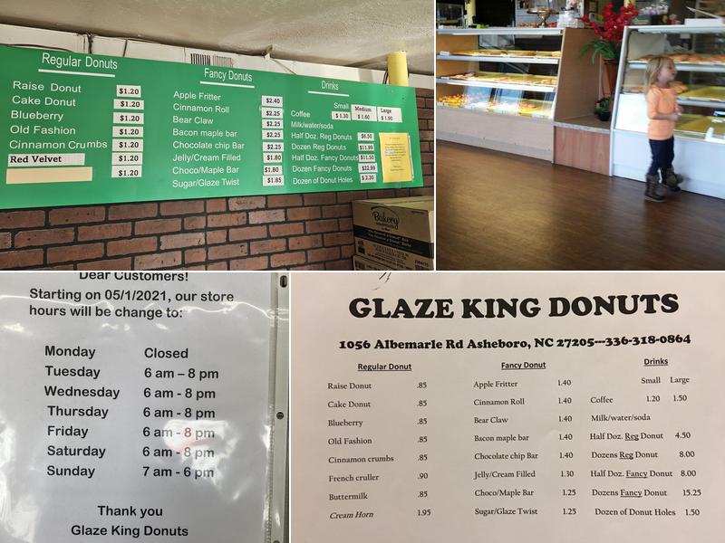 Glaze King Donuts Menu