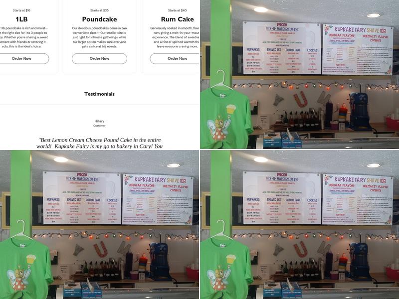 The Kupkake Fairy Menu