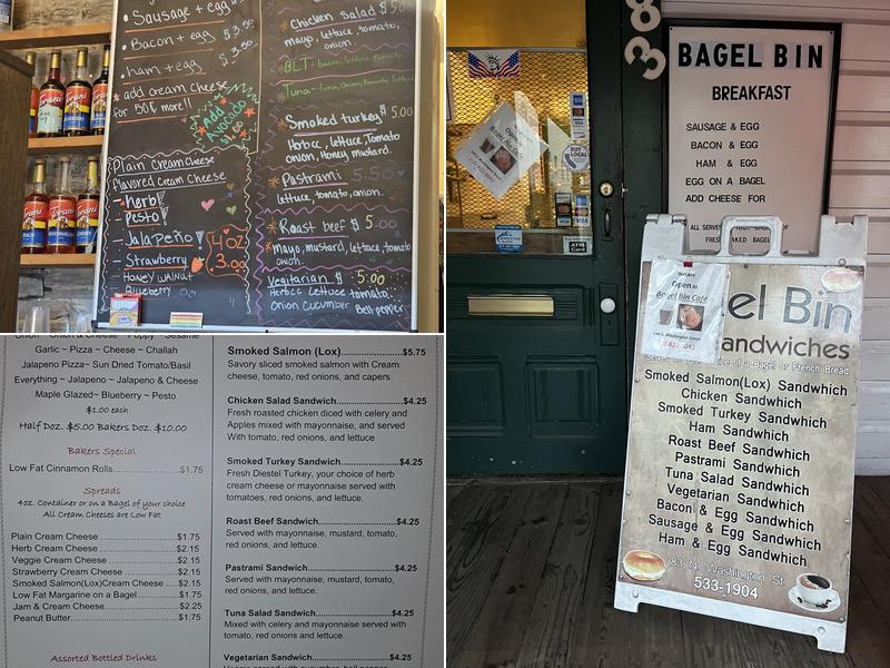 Bagel Bin Menu