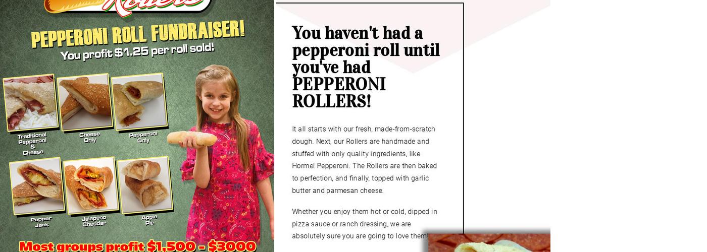 Pepperoni Rollers Menu