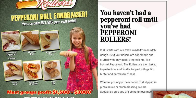 Pepperoni Rollers Menu
