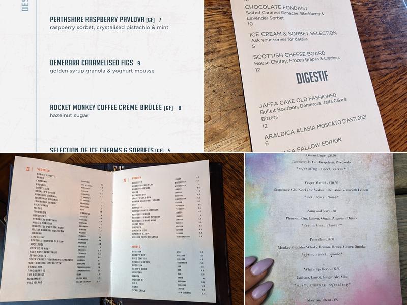 The Finnieston Menu