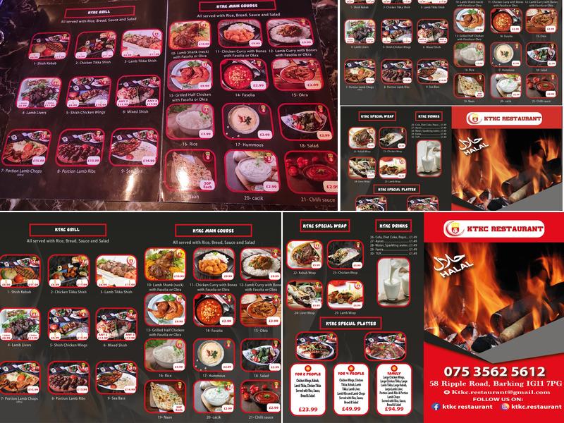 KTKC restaurant Menu