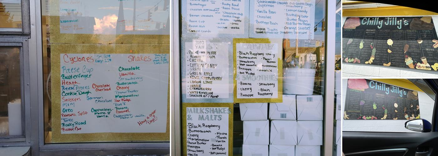Chilly Jilly's Menu