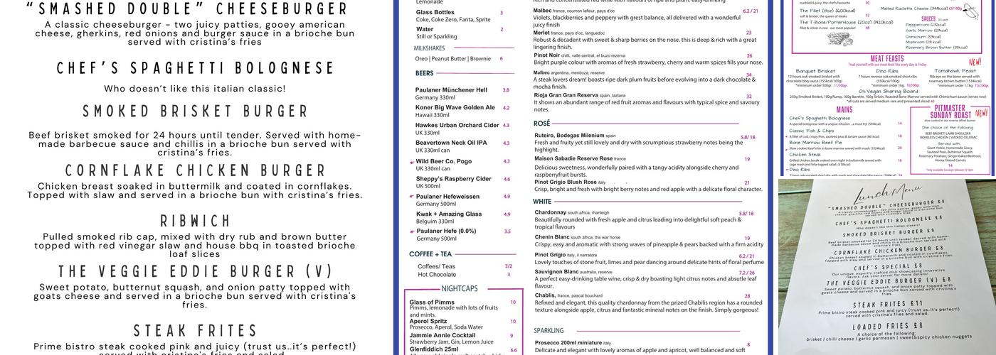 Cristina's Steak Menu