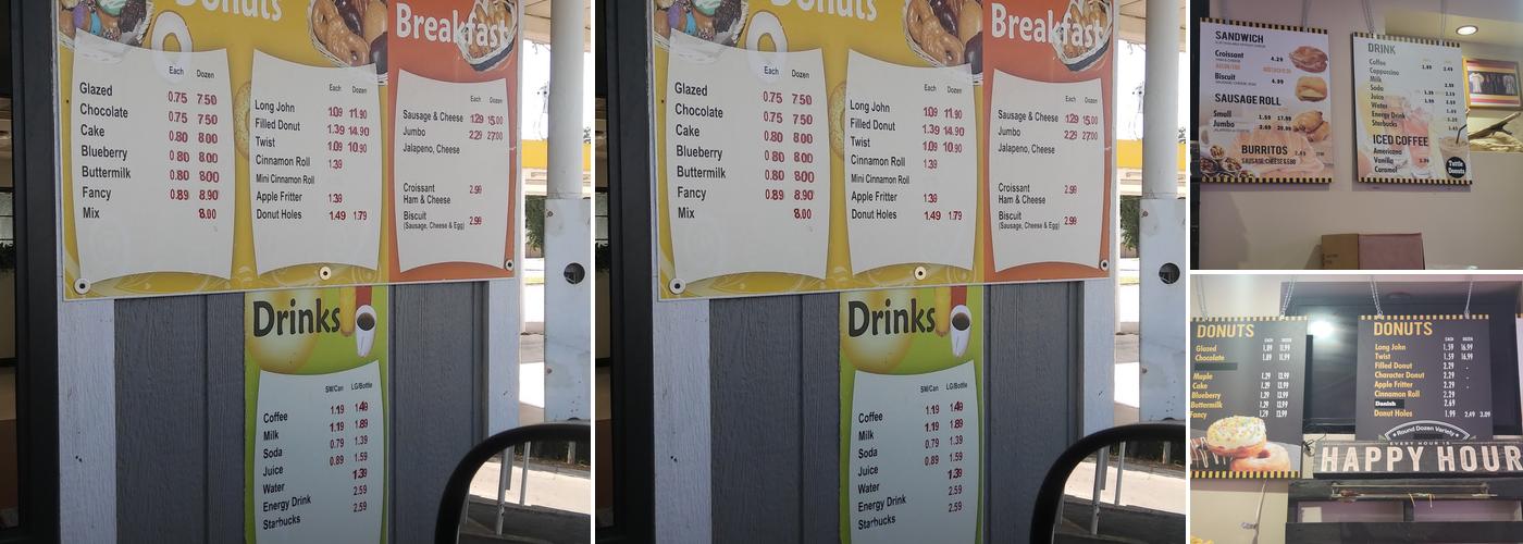 Tuttle Donuts Menu
