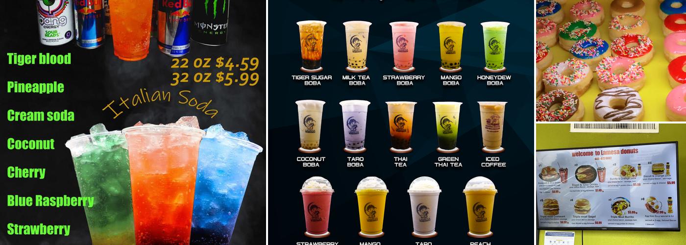 Lamesa Donuts Menu
