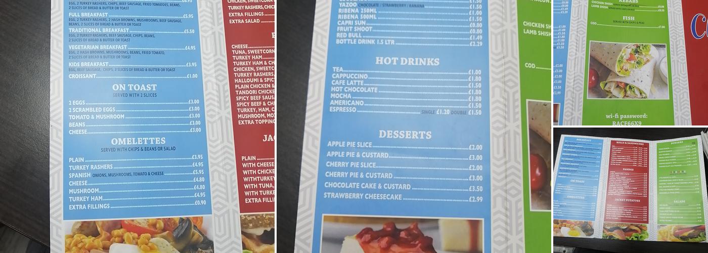 Chilai cafe and pizza restaurant Menu