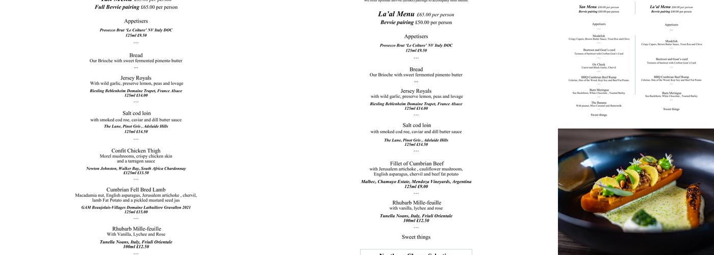 Lounge on the Green Menu