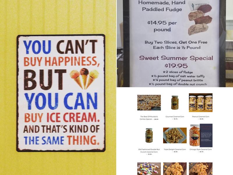 Murdick's Fudge and Ice Cream Menu