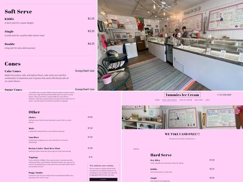 Yummies Menu