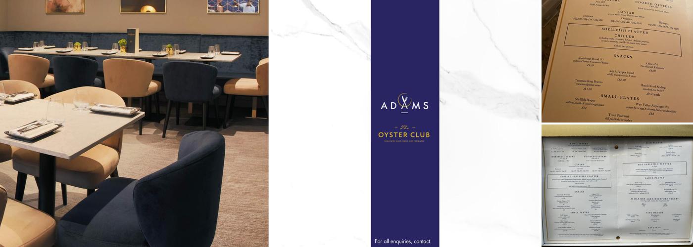 The Oyster Club Menu