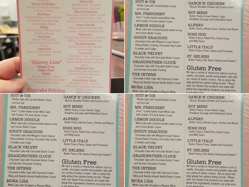 FAT Cupcake Menu