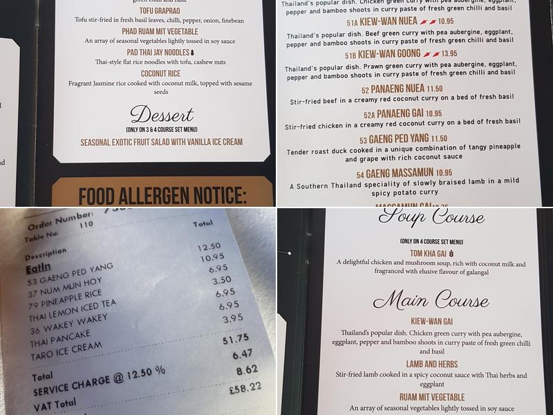 Nakhon Thai Restaurant Menu