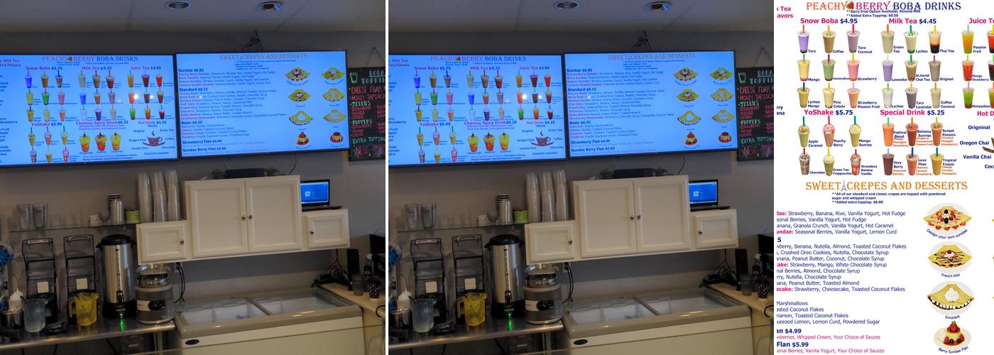 Peachy Berry Menu