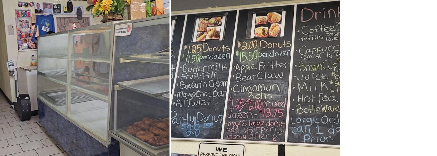 Terry's Donut Menu