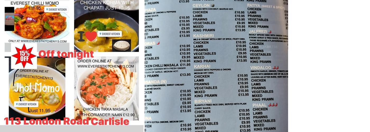 Everest Kitchen Menu