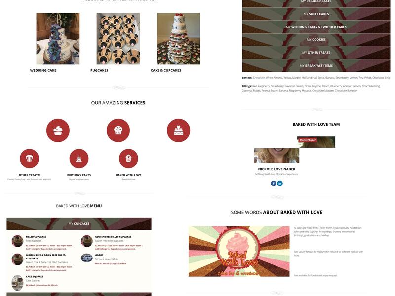 Baked With Love Menu