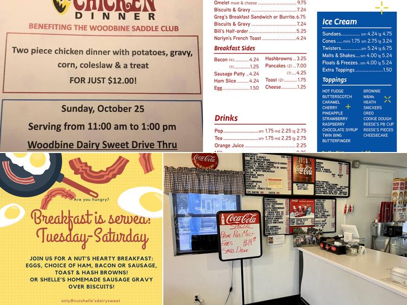 Nutshelle’s Dairy Sweet Menu